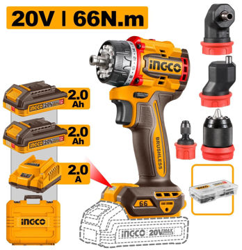 Imagen de TALADRO BATERIA 20V MULTICABEZAL 4 EN 1 INGCO